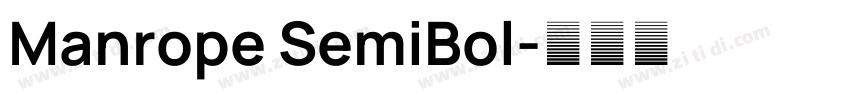 Manrope SemiBol字体转换